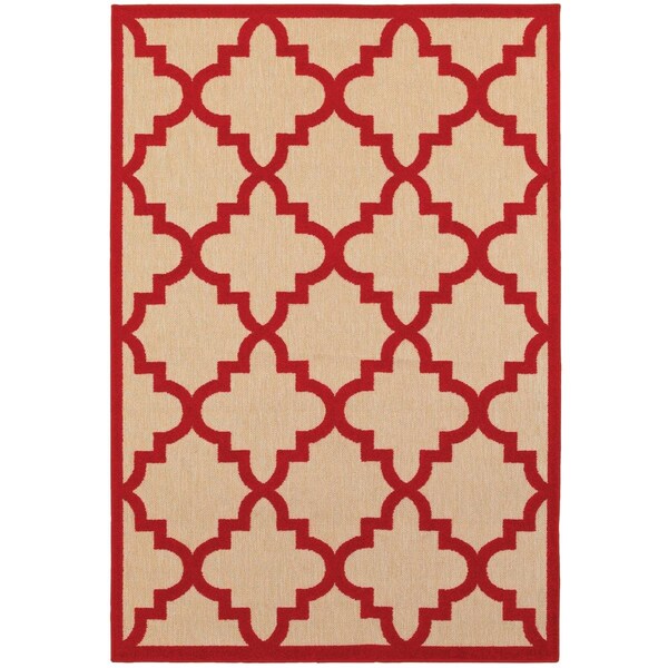 Oriental Weavers Cayman 660R9 10x13 Rectangle - Sand/ Red-Polypropylene C660R9300390ST - main